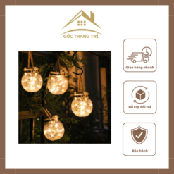 Đèn Trang Trí Sân Vườn - Đèn Lồng Treo Trang Trí Sân Vườn Chống Nước Sử Dụng Năng Lượng Mặt Trời