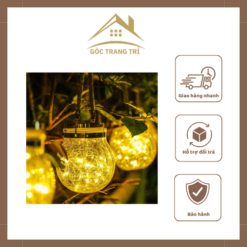 Đèn Trang Trí Sân Vườn - Đèn Lồng Treo Trang Trí Sân Vườn Chống Nước Sử Dụng Năng Lượng Mặt Trời