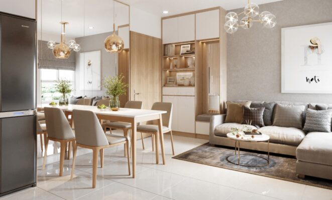 bảo vệ sàn nhà với thảm trang trí phòng khách hiện đại 