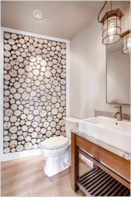 trang trí tường decor phòng tắm