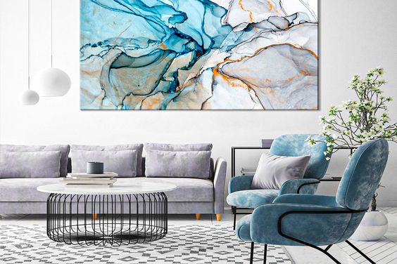 tranh decor phòng khách hiện đại