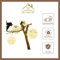 Dây đèn led quả cầu mây dùng trang tr