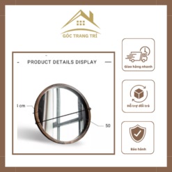 gương tròn treo tường gỗ tự nhiên
