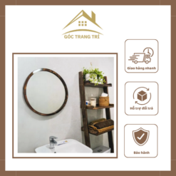 gương tròn treo tường gỗ tự nhiên