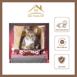 Thảm vải decor treo tường hình con mèo