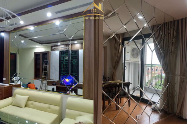 Gương to treo tường phòng khách